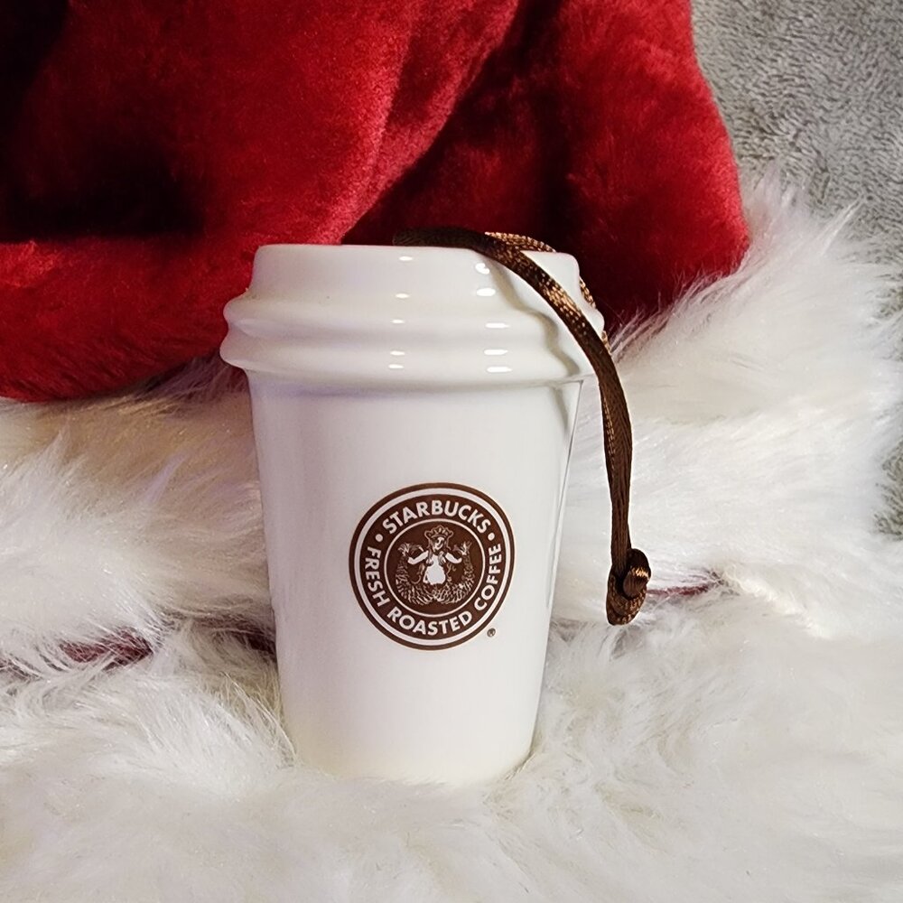 2011 Starbucks Christmas Holiday Ornament Ceramic Cup